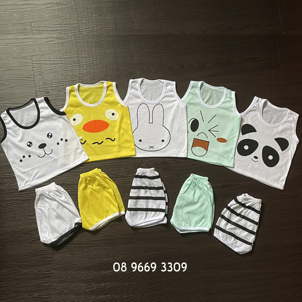 Combo 5 bộ quần áo bé trai 3-13kg
