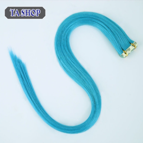 Tóc line dán làn từ sợi protein, Tóc giả đẹp tóc kẹp dài thẳng light 65cm
