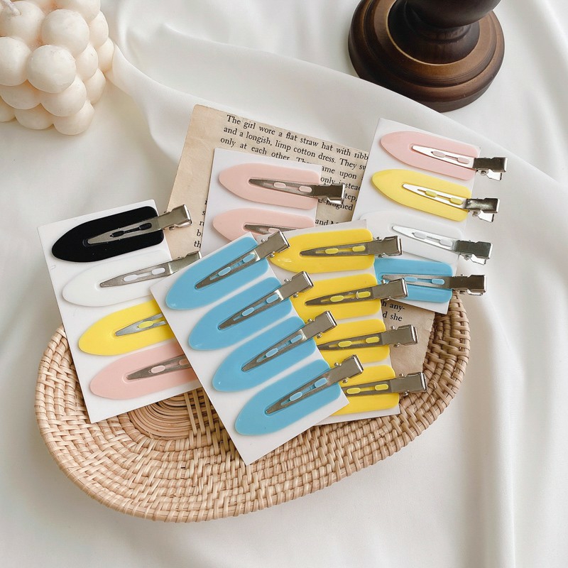 SET 4 CÁI KẸP KHÁC MÀU | KẸP TÓC CHIẾC LÁ KIM LOẠI XỊN | VIDEO THẬT | SHOP.BEECOW