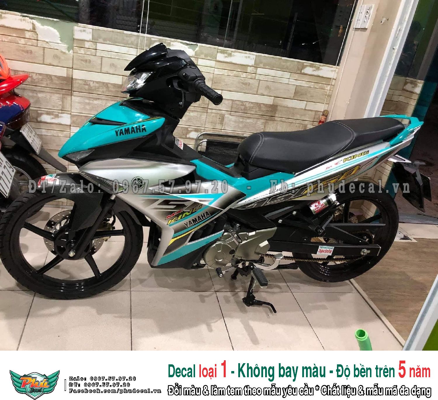 Tem rời Exciter 150 Xanh bạc