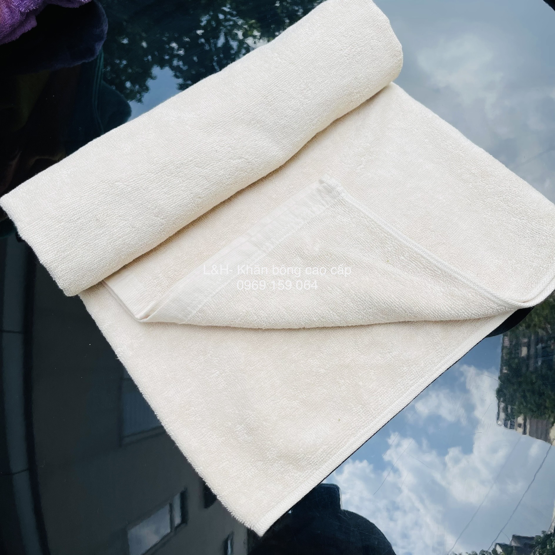 Khăn tắm 320g cotton xuất dư, KT 70x140cm