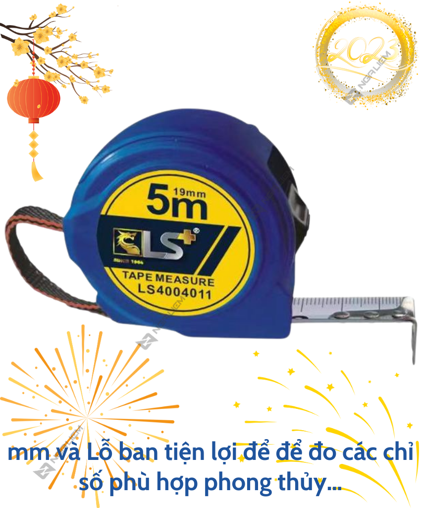 Thước vàng & xanh 2 mặt LS+