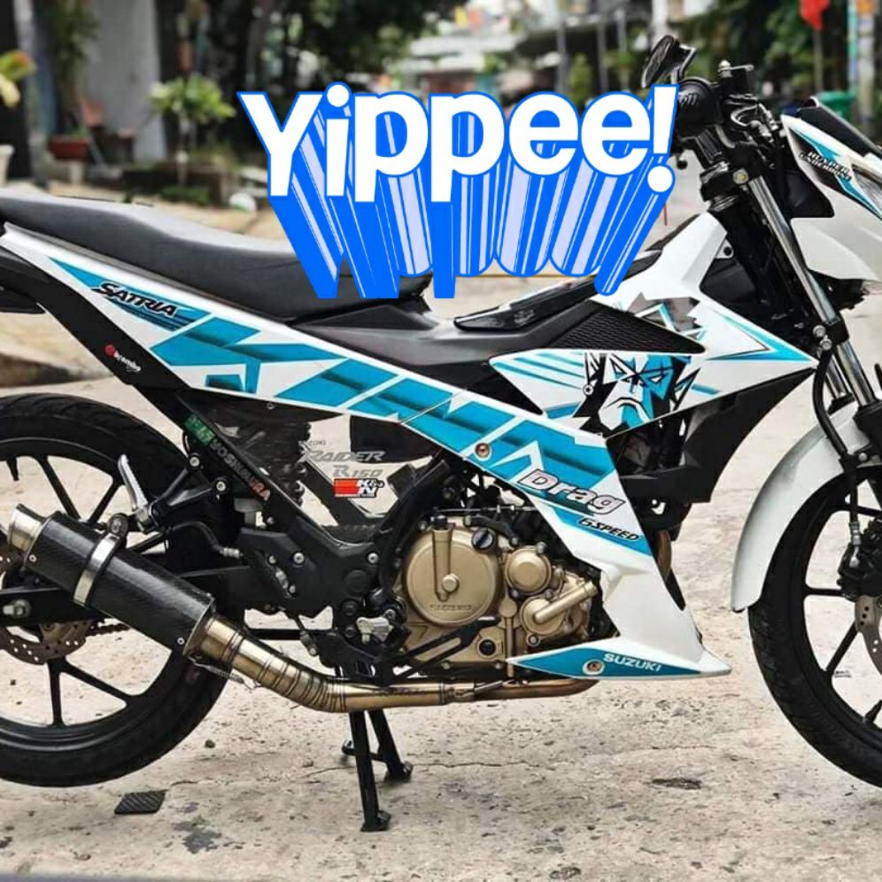 Tem rời kingdrag satria- raider trắng