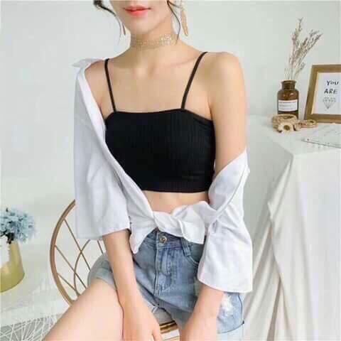 Áo Bara 2 Dây Len Tăm Sành Điệu