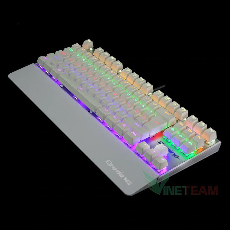 Bàn Phím Chơi Game, Bàn Phím Cơ Game Thủ K28 87K - Đèn Led Nhiều Chế Độ (Đen) + Tặng kèm đế kê tay nhựa, Re hơn các bàn phím cơ, Bàn phím máy tính, Bàn phím chơi game, Bàn Phím Cơ Game Thủ Zero E-Sport 87K
