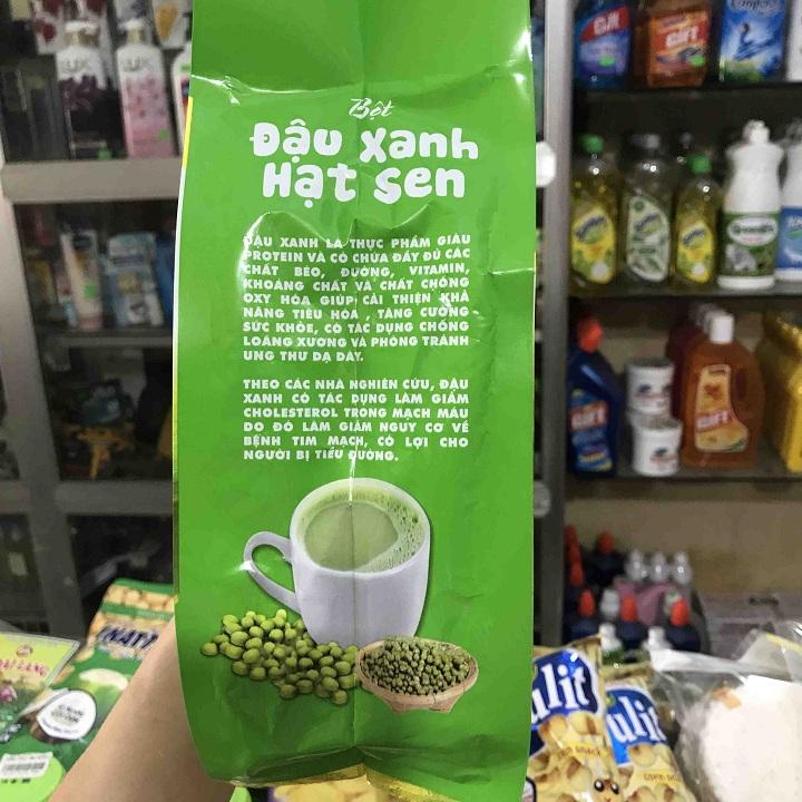 Bột đậu xanh hạt sen uống liền bịch 300g (12 gói)
