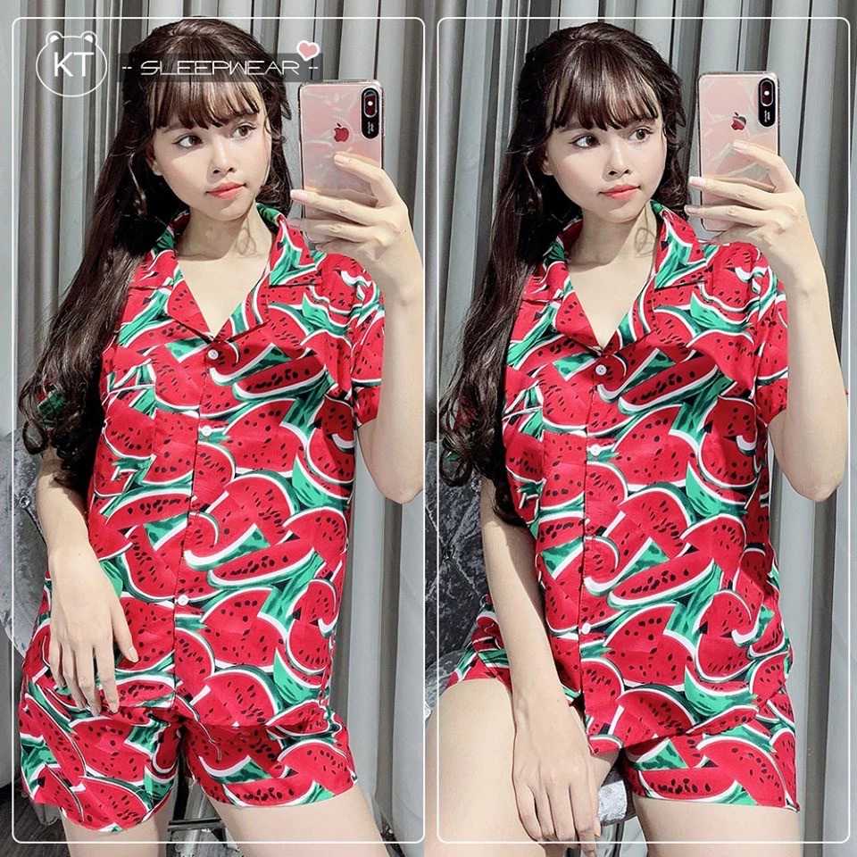 Bộ pijama kate mềm, quần đùi