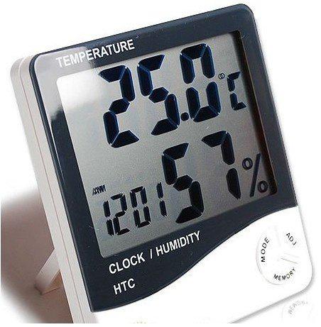 Máy Đo Độ Ẩm, Nhiệt Độ HTC Có Đồng Hồ Cao Cấp