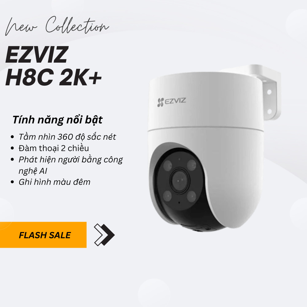 Camera Ngoài Trời EZVIZ WI-FI H8C 1080p,Quay Quét 360 Độ