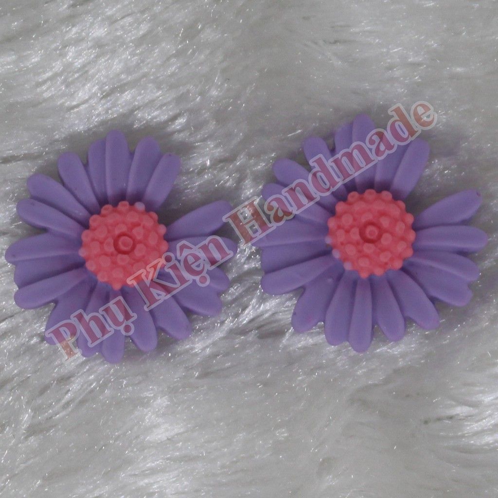 Hoa cúc nhựa 2.1cm làm đồ handmade