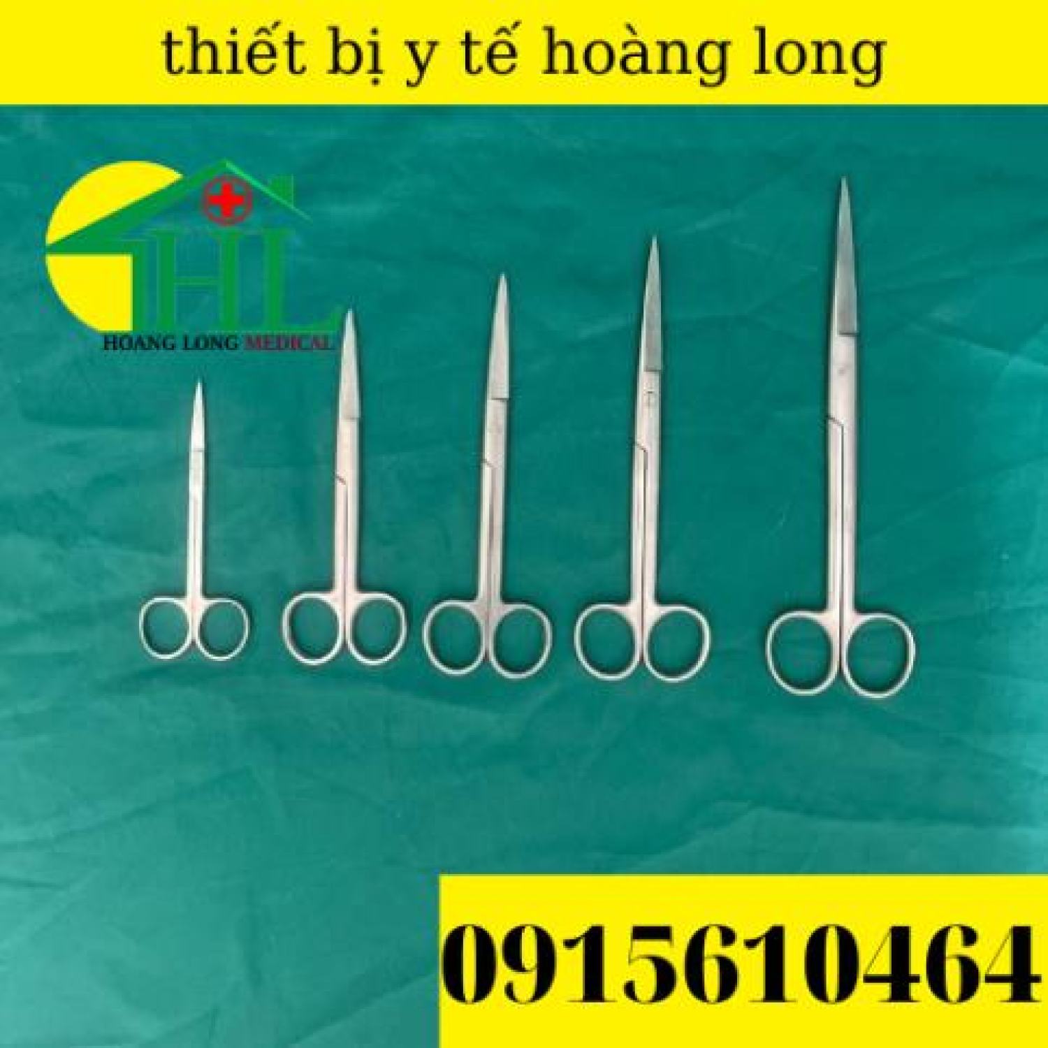 [Hàng Chính Hãng Parkistan] Kéo Y Tế Thẳng Nhọn 18cm- Kéo Cắt Chỉ
