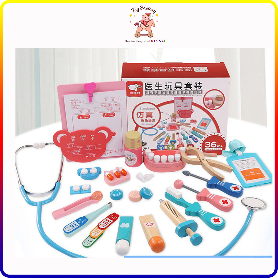 Đồ chơi bác sĩ nha khoa bằng gỗ loại 1