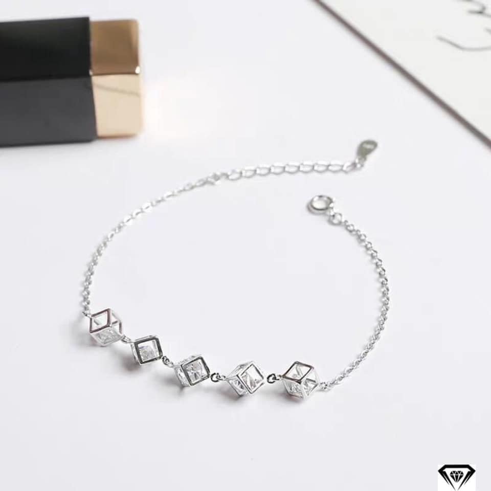 Lắc tay bạc hình hộp MS65