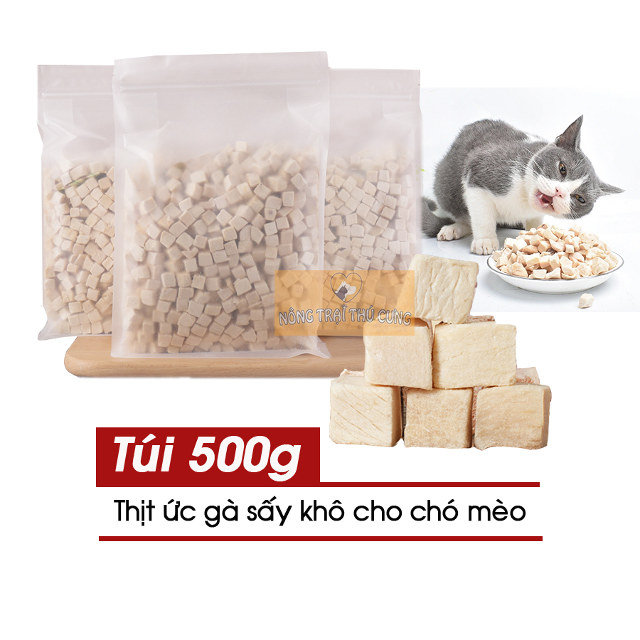 Thịt ức gà sấy khô cho chó mèo -