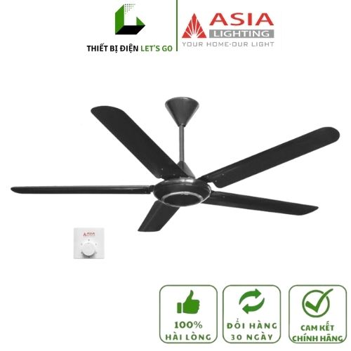 Quạt Trần Cao Cấp QT-06 - Màu Đen Huyền Bí ASIA [CHÍNH HÃNG]