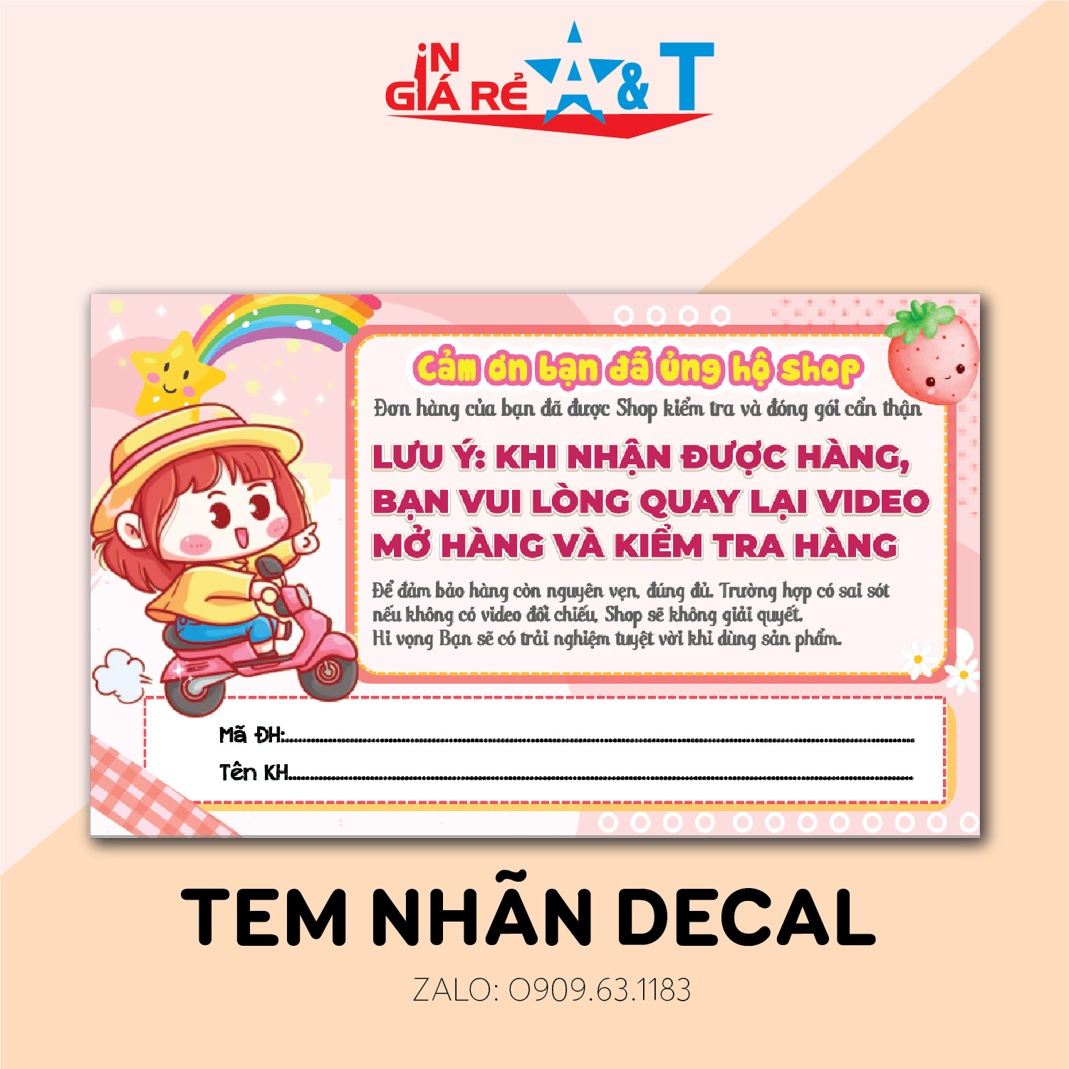 [HCM]combo 100 Tem dán cảm ơn shipper NHÃN CÁM ƠN SHIPPER-MẪU 9