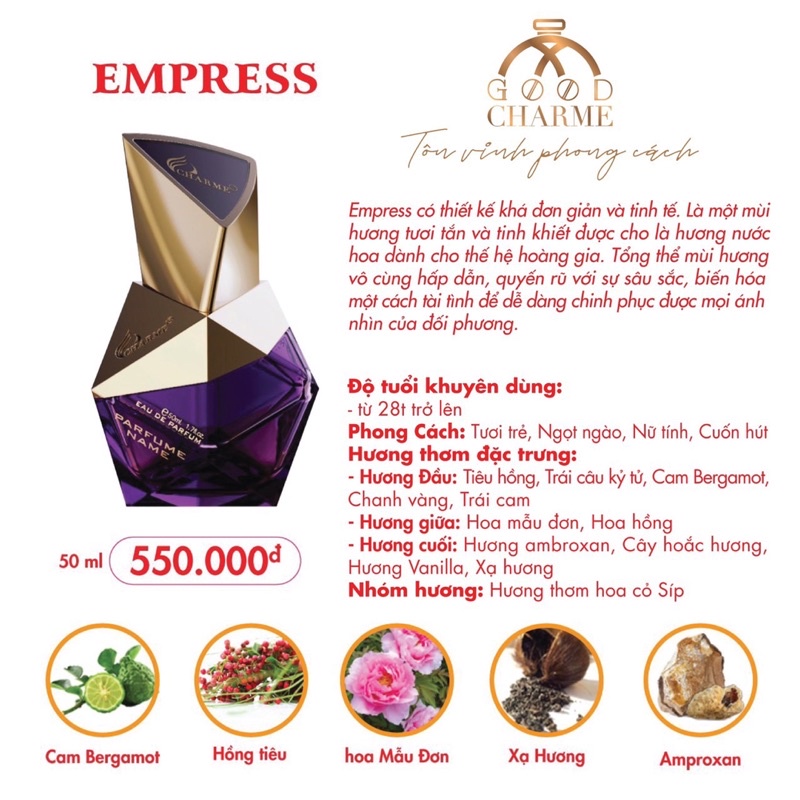 Nước hoa nữ lục giác goodcharmee Empress 50ml.
