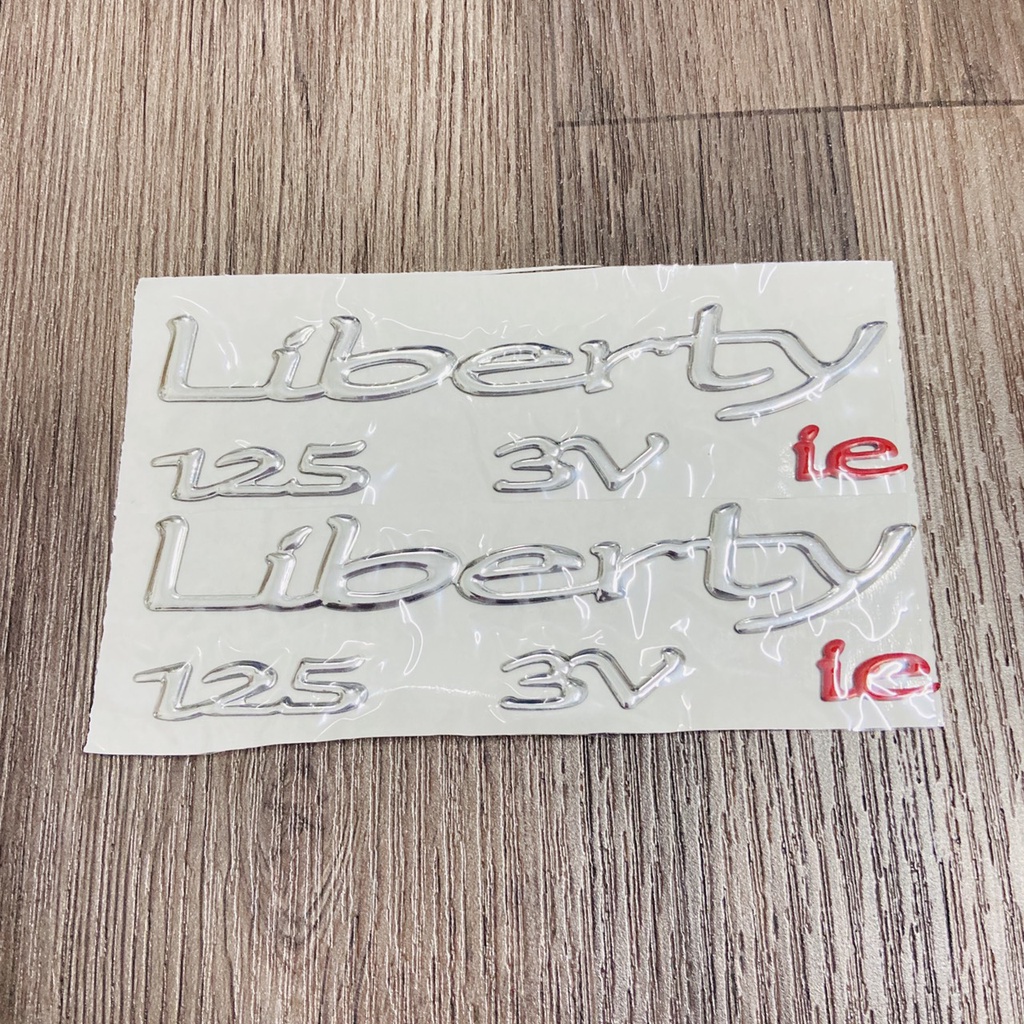 Bộ tem chữ nỗi nhựa dẻo chữ liberty abs sss hoặc liberty 125 uv tem như zin theo xe