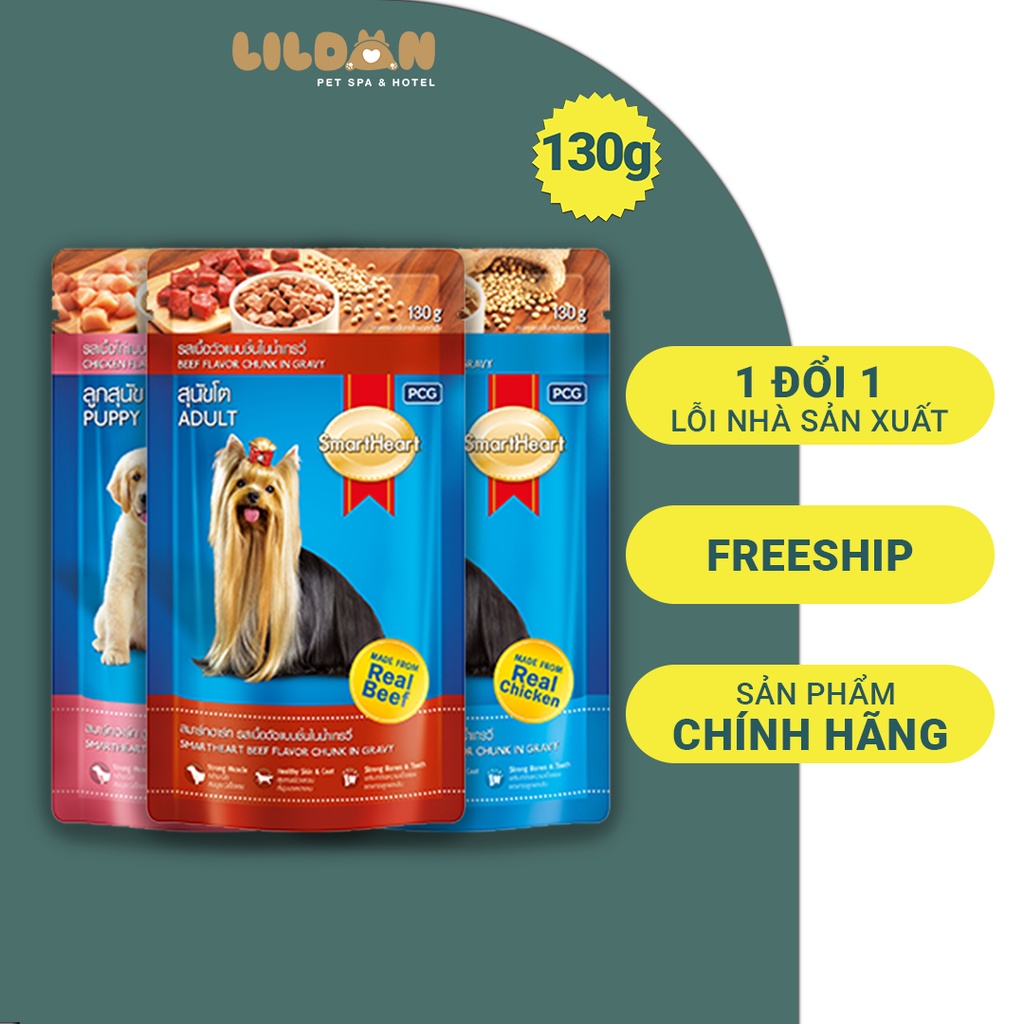 [Chính hãng] SMARTHEART (130g) Pate Dinh Dưỡng Cho Chó Con Và Chó Trưởng Thành