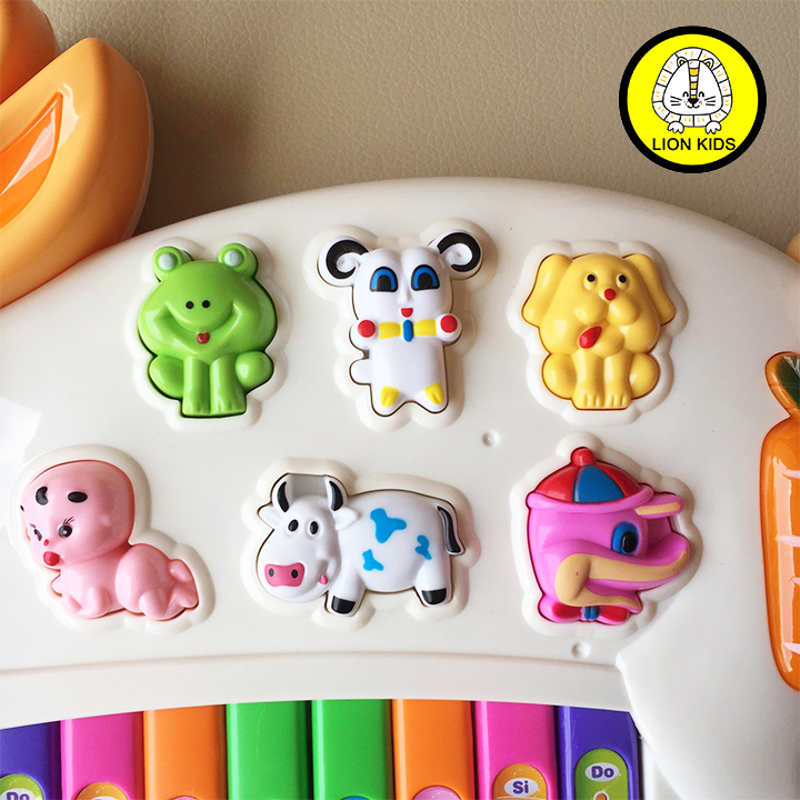 Đồ Chơi Đàn Piano Hình Thỏ Có Nhạc Đèn Cho Bé