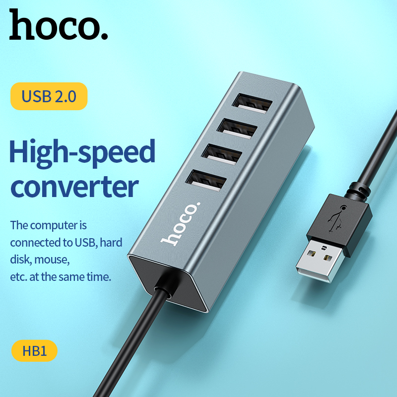 Cáp Chuyển Đổi Hoco HB1 USB ra 4 cổng USB
