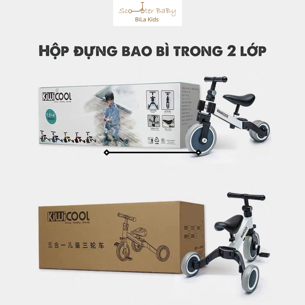 Xe Đạp KIWICOOL CHÍNH HÃNG Từ 1,5 tuổi - Xe Thăng Bằng, Xe Chòi Chân
