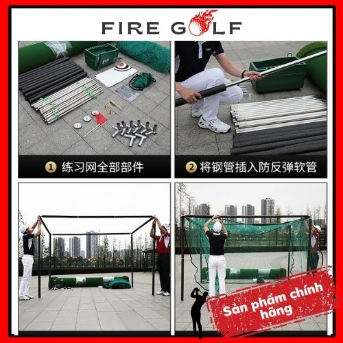 Original PGM lxw001 3m x 3m swing golf training Net frame set-PGM pratical Net (no mats are included)
