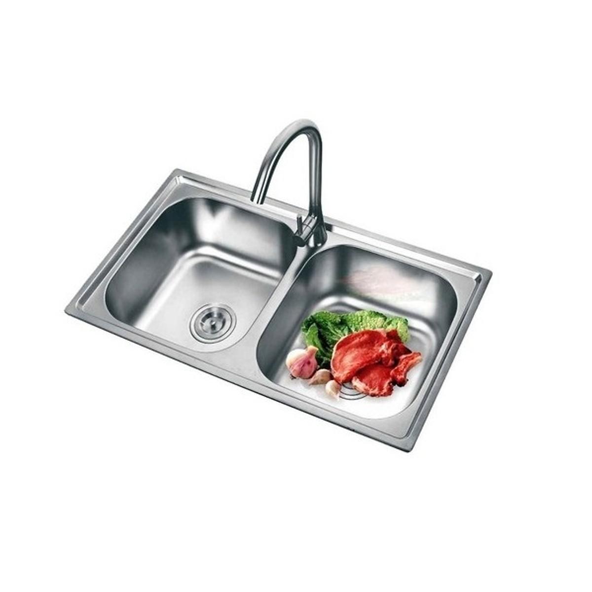 Chậu rửa chén,bồn rửa chén hai ngăn inox