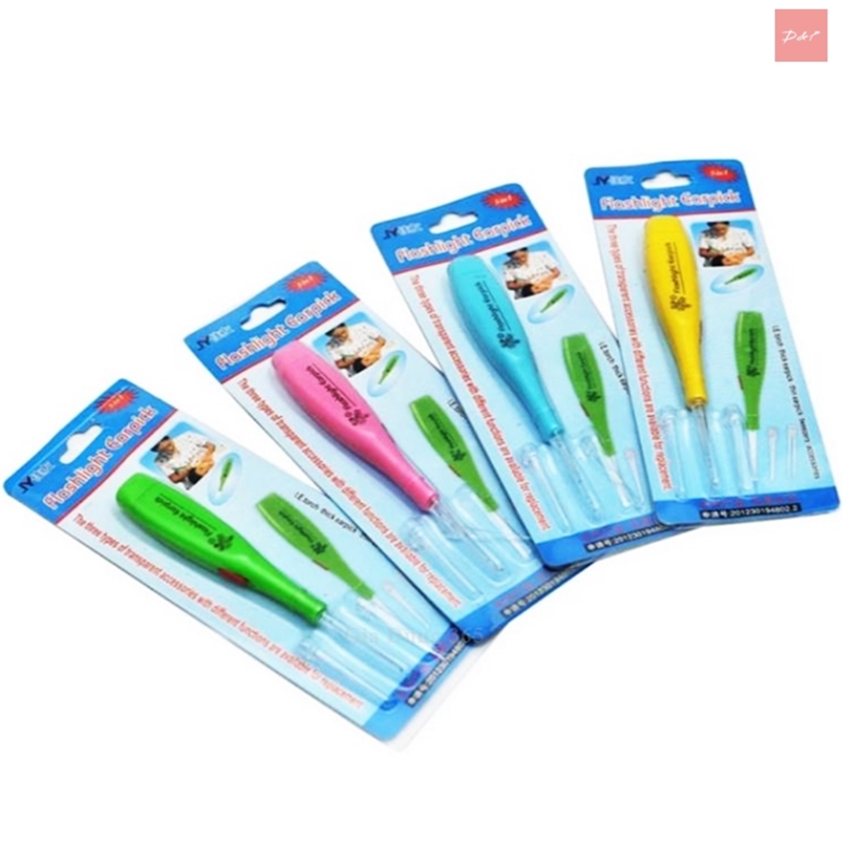 Dụng cụ lấy ráy tai có đèn - 3 đầu thay đổi