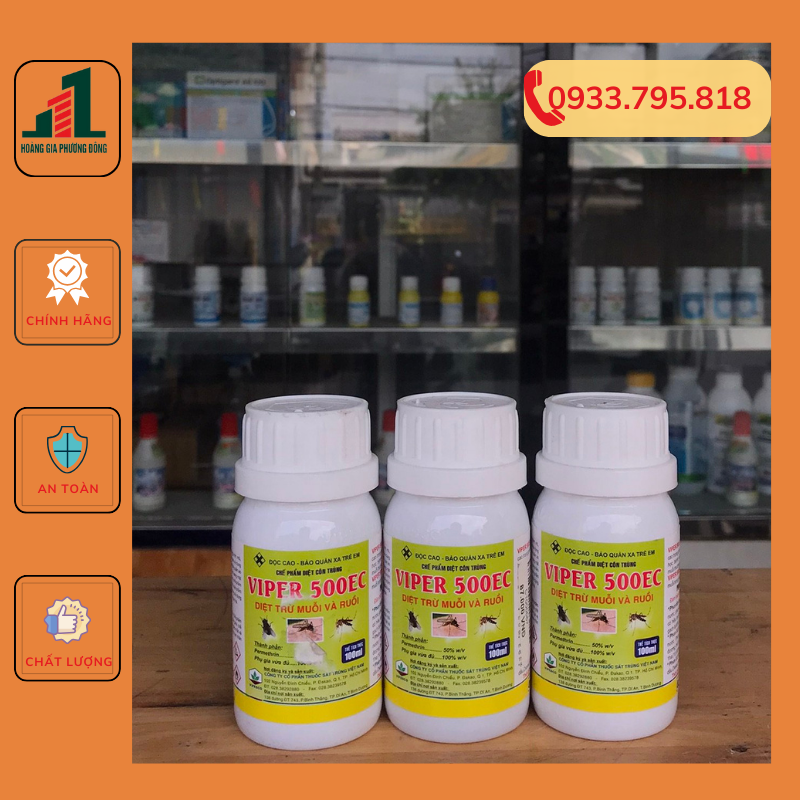 Thuốc diệt muỗi và côn trùng viper 500ec - chai 100ml