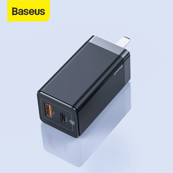 Củ sạc nhanh Baseus Gan 2 Lite 65W cổng USB và C sạc nhanh QC 4.0 3.0 PD 3.0 cho điện thoại và laptop