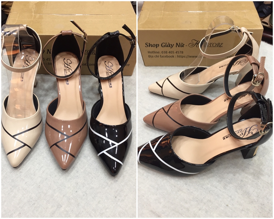 [HCM]Giày SanDal gót 7 phân V59
