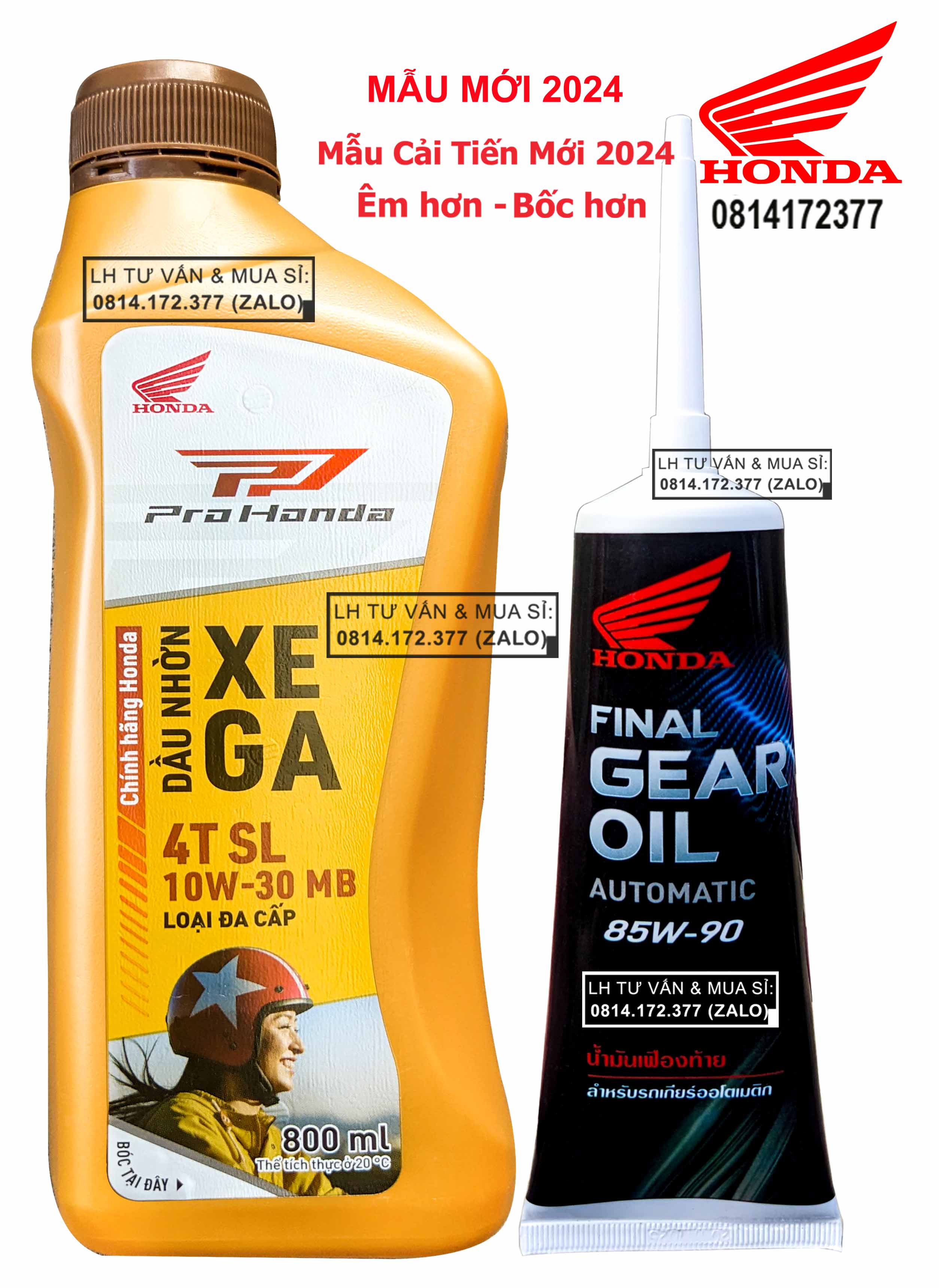 Combo dầu nhớt xe tay ga honda pro 10w30 800ml + nhớt lap honda