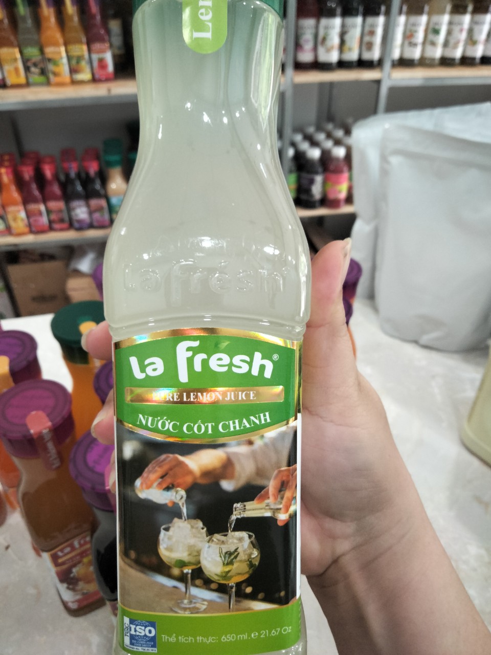 NƯỚC CỐT CHANH LA FRESH 650ML (12/T)- DÙNG PHA CHẾ TRÀ TRÁI CÂY (DATE MỚI)