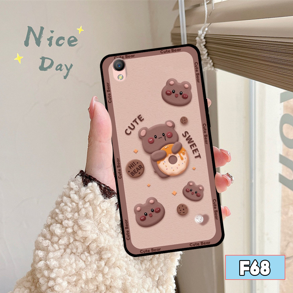 Ốp lưng oppo a37/ f1/ f1 plus hình thỏ, gấu nâu cute dễ thương