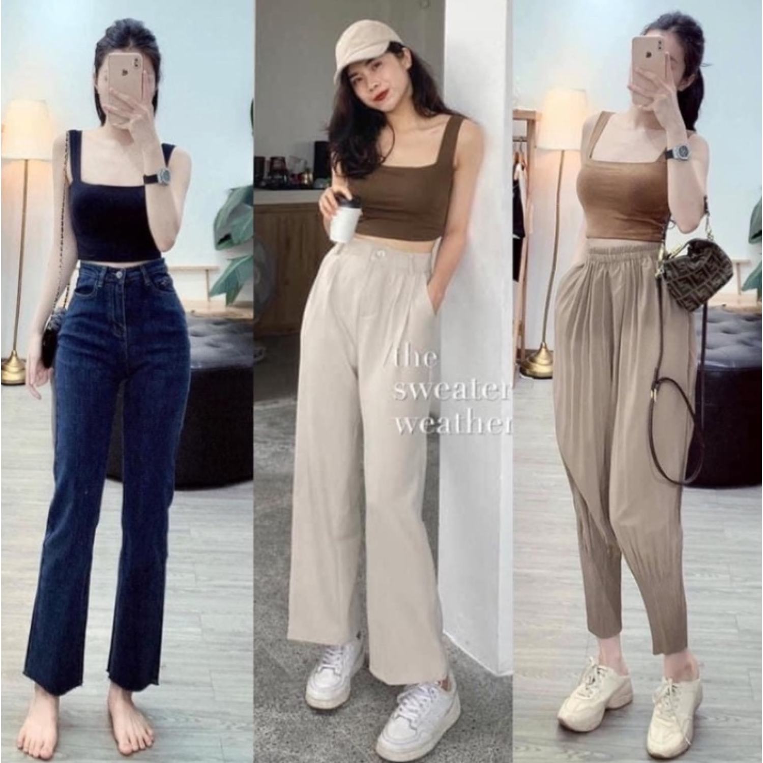 Áo Hai Dây Bản To Dáng Crotop Bozip