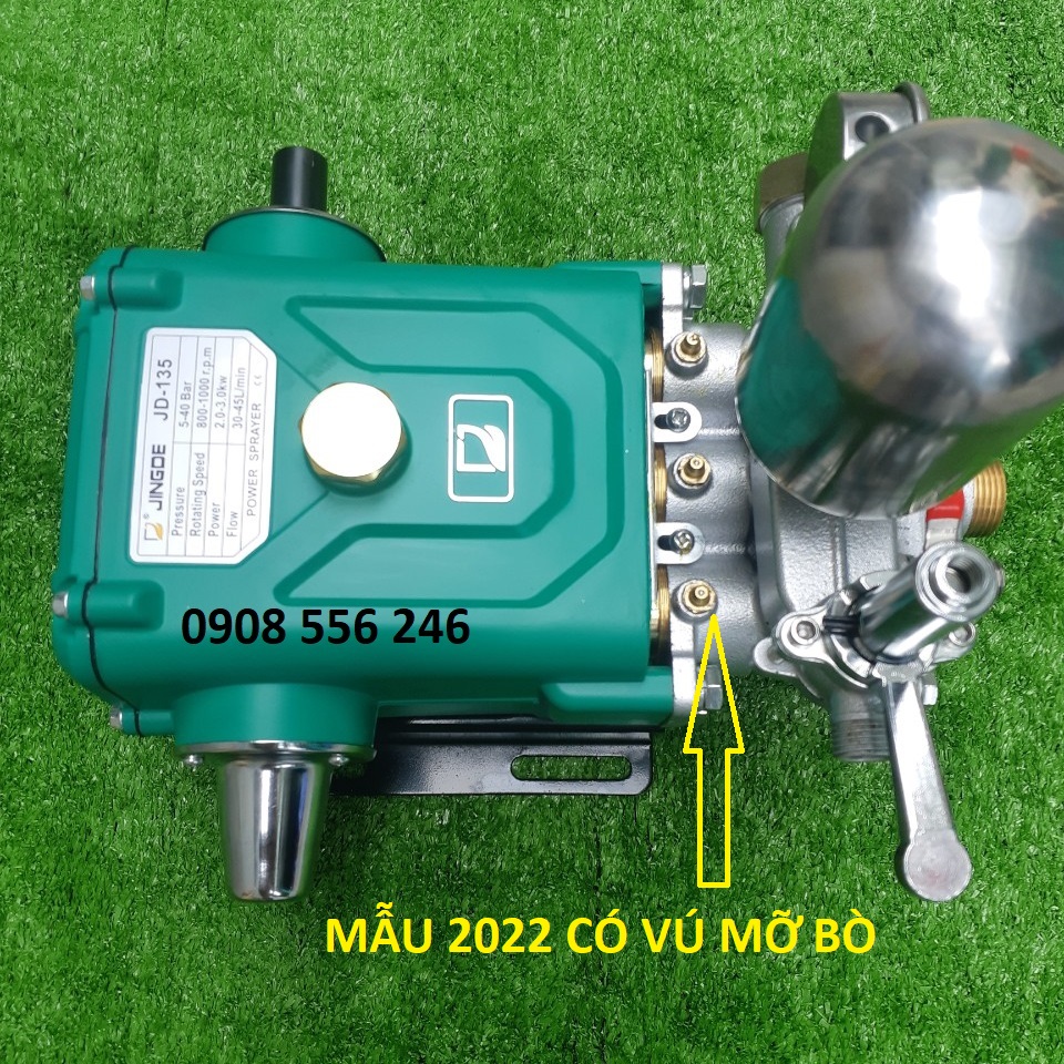 ĐẦU BƠM XỊT ÁP LỰC JINGDE JD-135 piston sứ 2hp