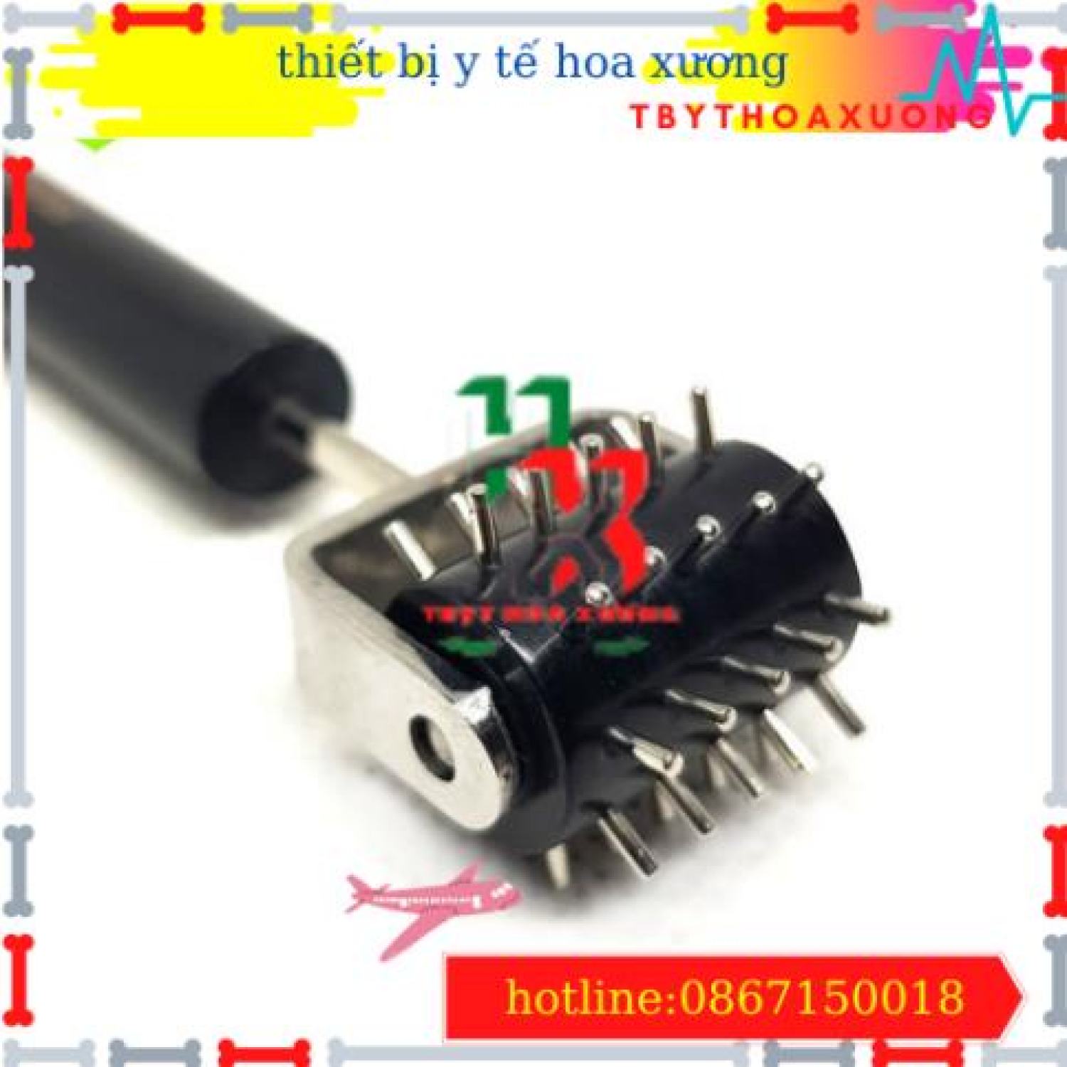 [Hàng Chính Hãng Diện Chẩn Bùi Quốc Châu] Cây Lăn Đinh Dò Huyệt 2 Đầu - Dụng Cụ Diện Chẩn
