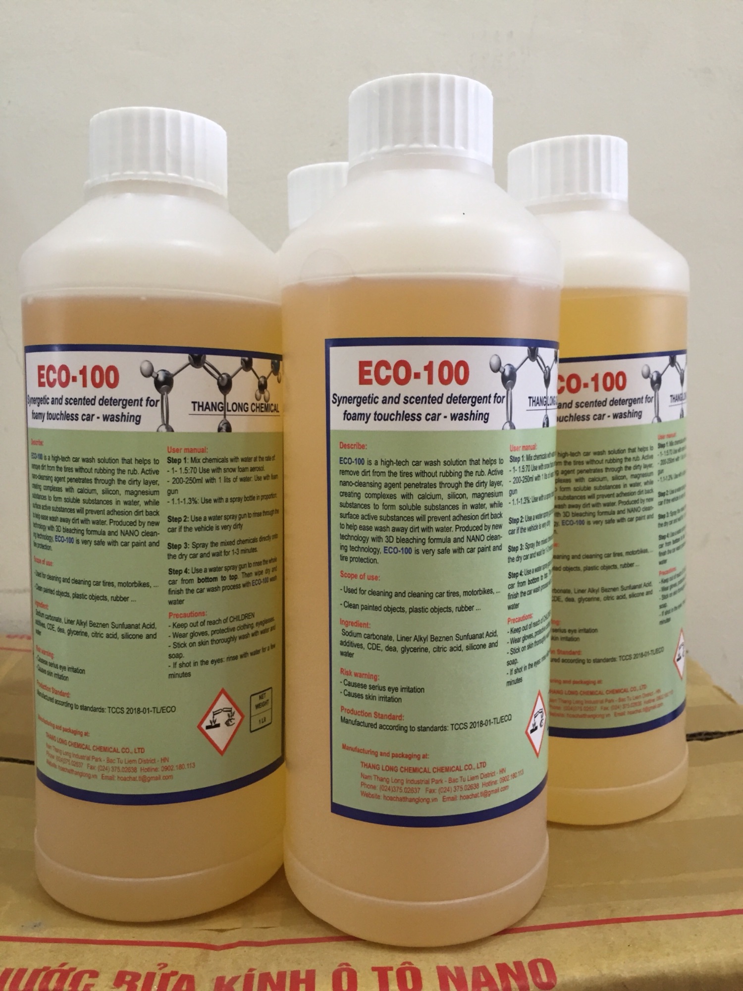 [HCM]Nước Rửa Xe Không Chạm Dung dịch rửa xe không chạm ECO -100 (1 lít)