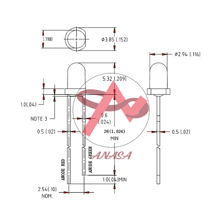 Gói 100 Con LED Siêu Sáng Phi 3mm