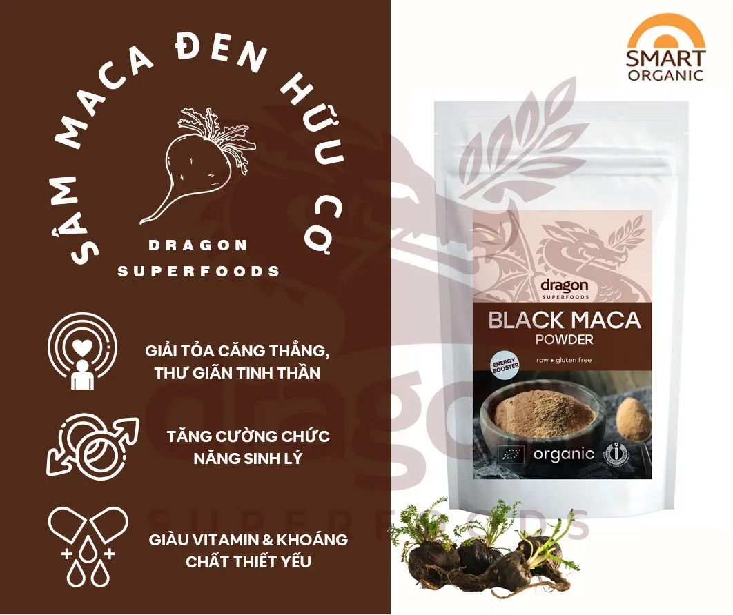 Bột nhân sâm Maca đen/ nâu Dragon superfoods