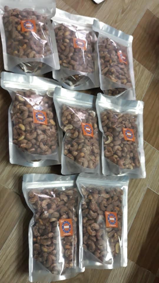 Túi 500gr Hạt điều nguyên vỏ lụa rang muối cao cấp