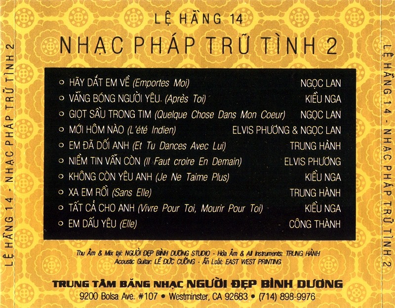 [MDCD] Bộ 5 Đĩa CD Nhạc Pháp Trữ Tình