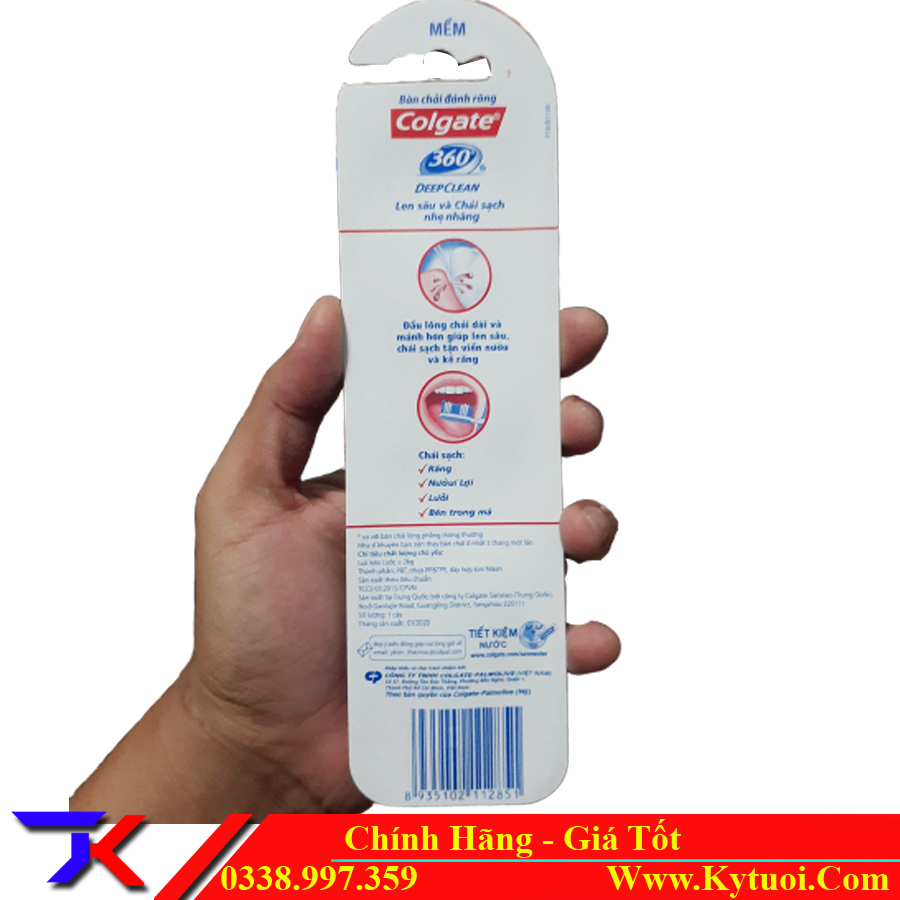 Bàn chải Colgate 360 deep clean (siêu mềm)