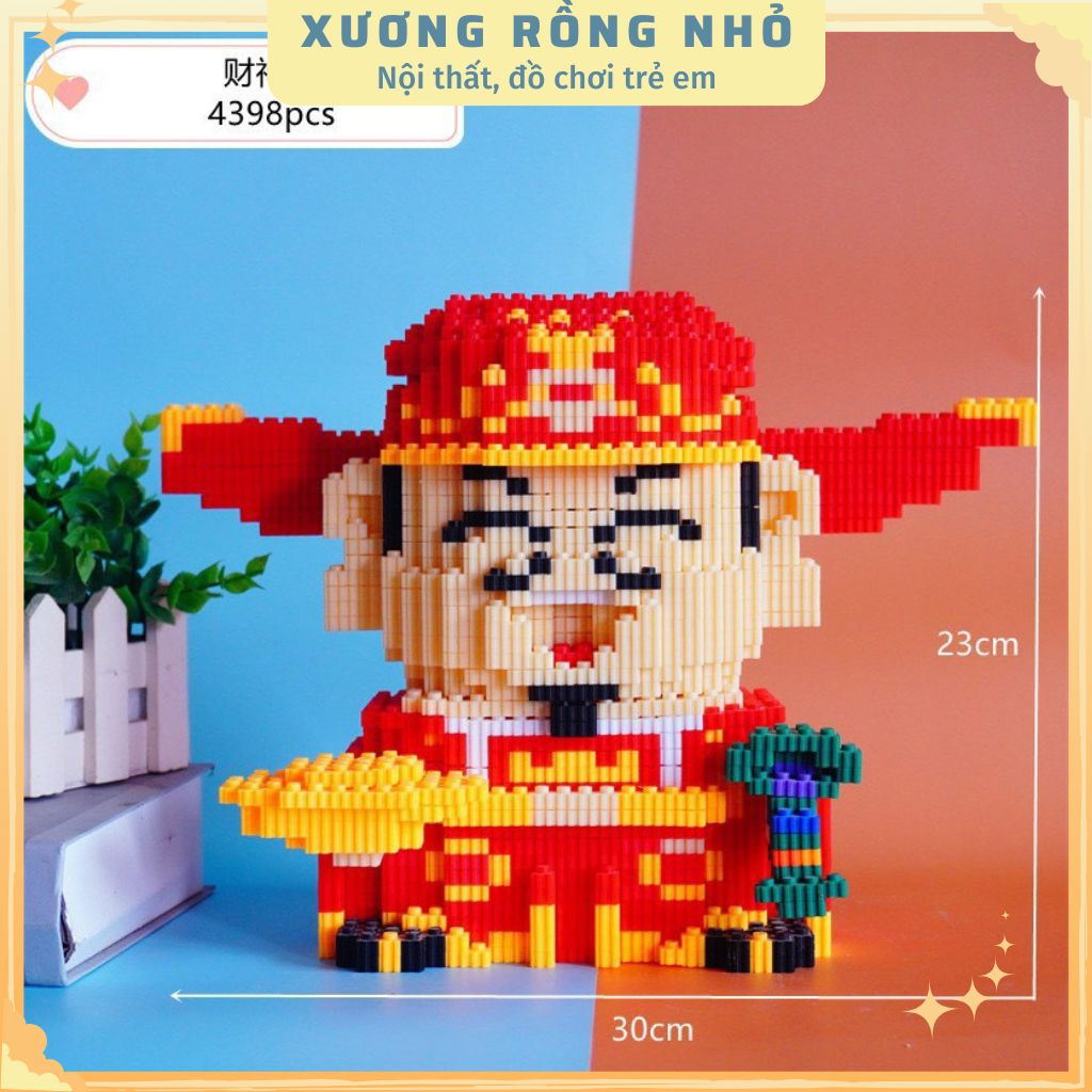 Mô hình 3D lắp ráp mô hình nhân vật thổ địa, thần tài