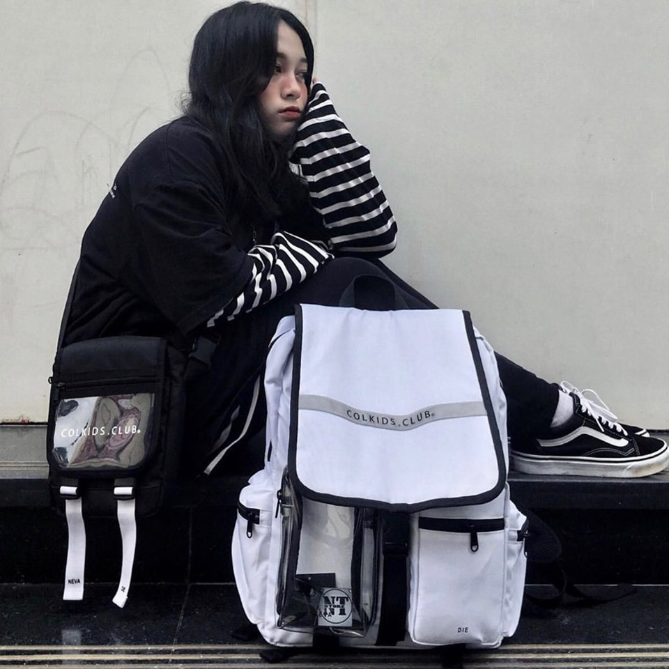 [ LOẠI LỚN ] Balo phản quang Colkids Club SS5 Đen [ Full tag + giấy thơm + thẻ bảo hành + bạch tuột cao su ] CẶP DU LỊCH HỌC SINH ĐI HỌC VỪA A4 LAPTOP M66