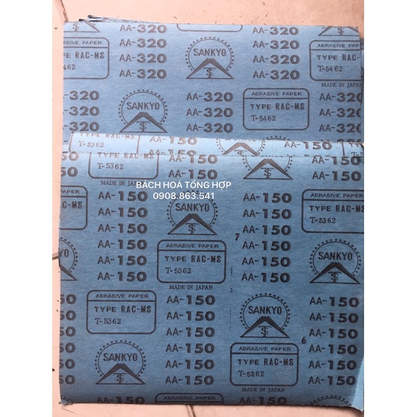 Giấy nhám nhật xanh p120,p150,p240,p320 ,giấy nhám nhật chà gỗ