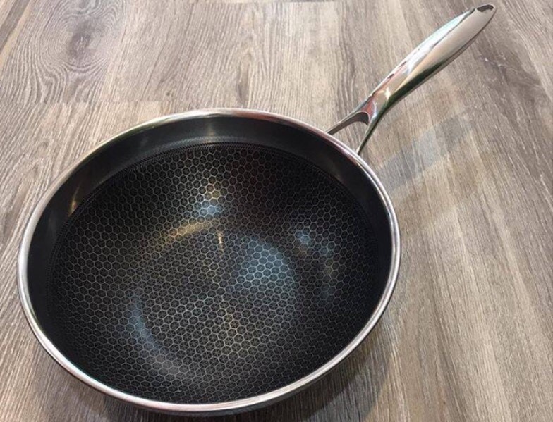 Chảo Chống Dính 3 Lớp Vân Tổ Ong, Sâu Lòng, Cào Không Xước, Siêu Chống Dính, Đường Kính 32cm