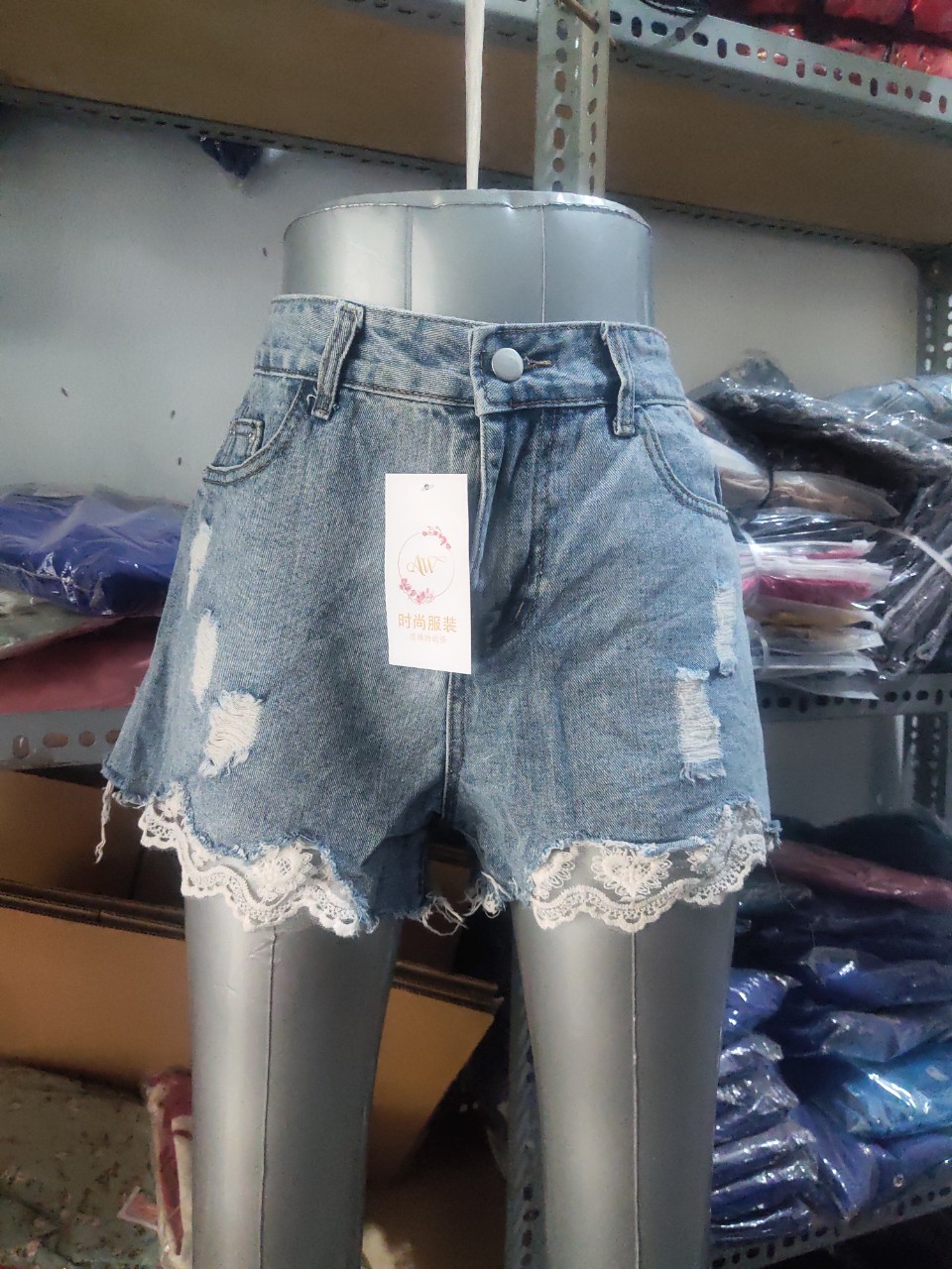 quan shot đùi jean nữ ,hình chụp thật