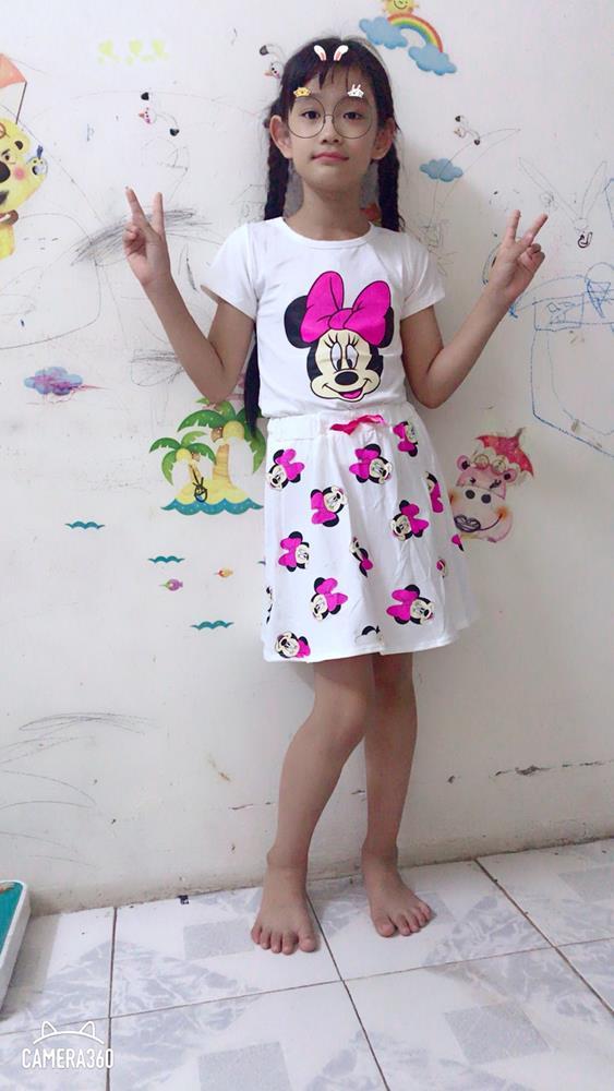 BỘ QUẦN ÁO CHUỘT MICKY CHO BÉ GÁI